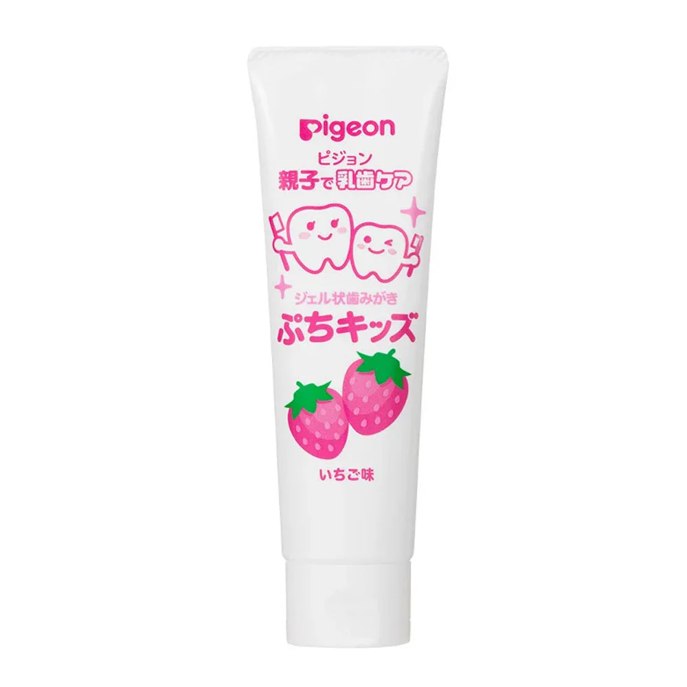 Pigeon Strawberry Flavor Gel Toothpaste for Kids - Suitable for 1.5 Years and Up - Image 2
