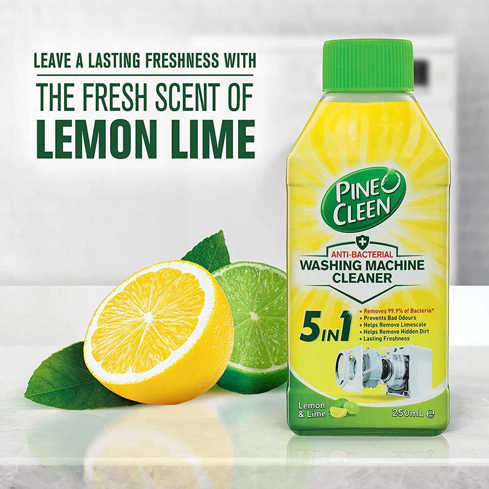 Pine O Cleen Anti-Bacterial Washing Machine Cleaner Lemon & Lime - 250ml - Image 2