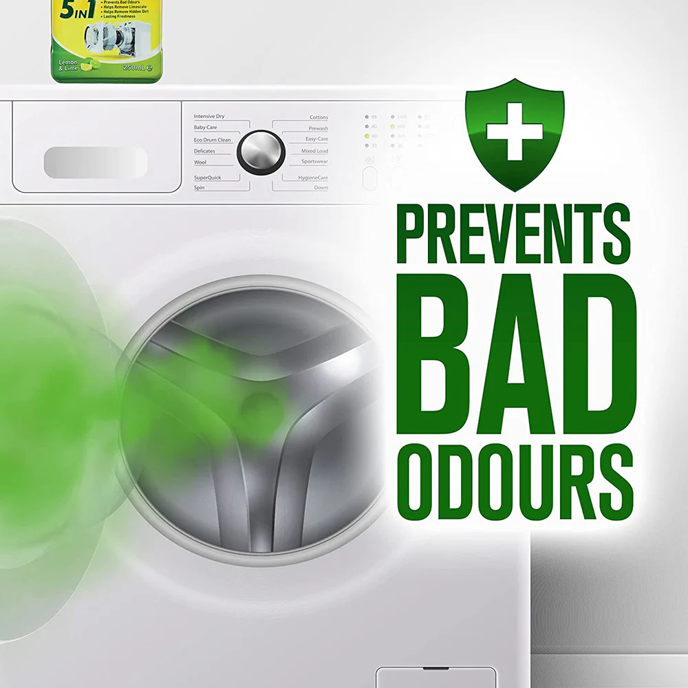 Pine O Cleen Anti-Bacterial Washing Machine Cleaner Lemon & Lime - 250ml - Image 3