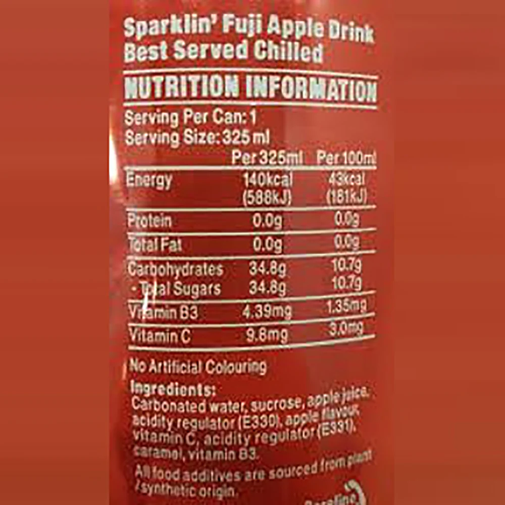 Pokka Fuji Apple Sparkling Water - 325ml - Image 2