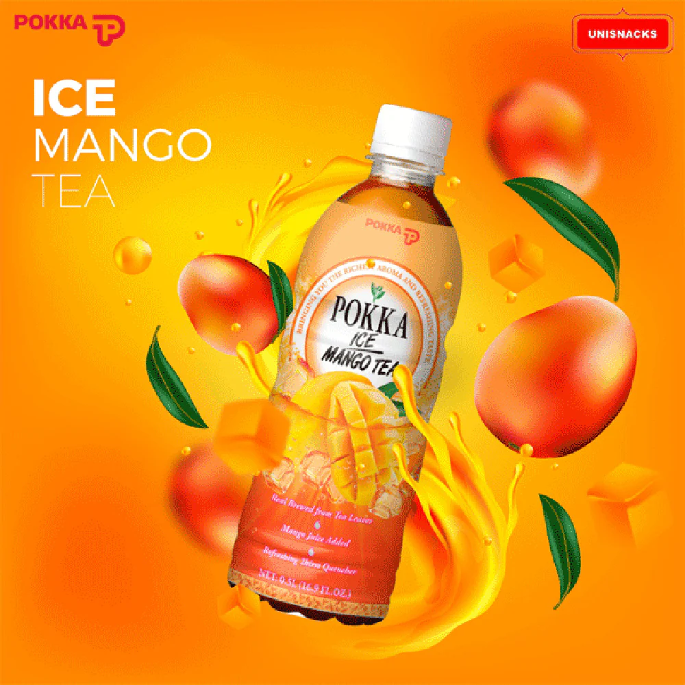 Pokka Ice Mango Tea - 500ml - Image 2
