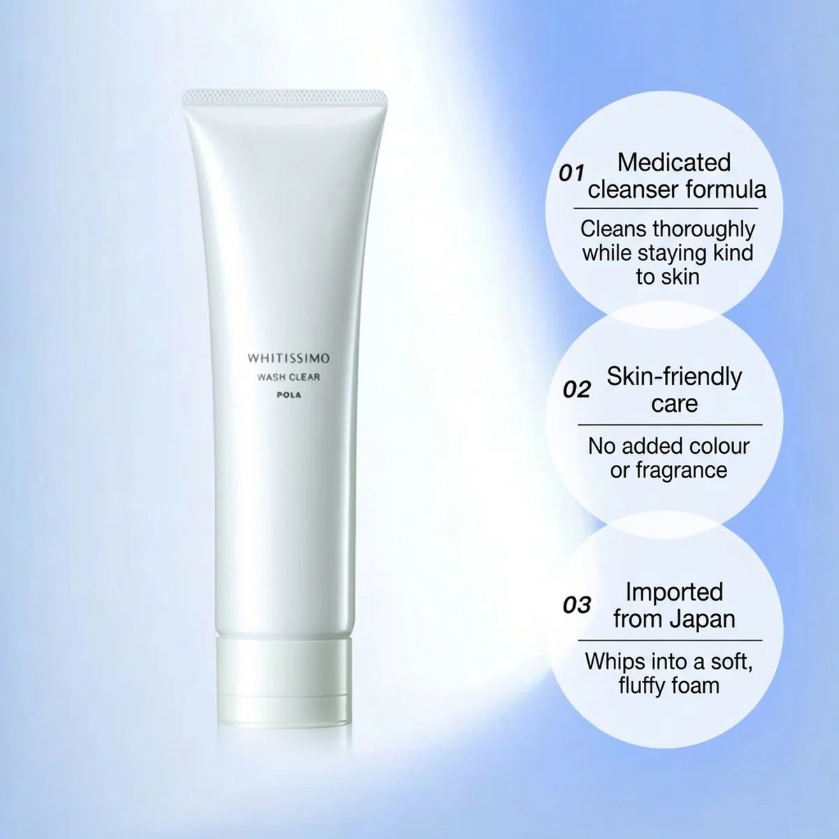 Pola Whitissimo Wash Clear Brightening Face Wash 120g - Image 4