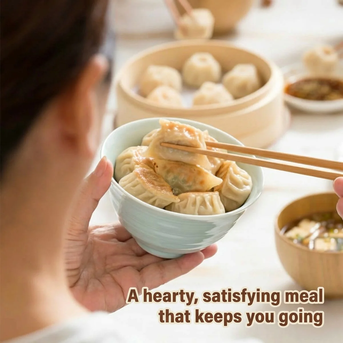 UMALL Pork & Pickled Cabbage Handmade Dumplings (Frozen) – 12 Pieces, 360g - Image 3