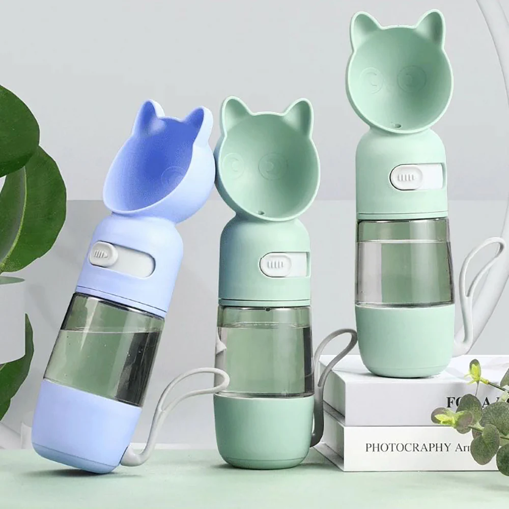 Portable Pet Water and Food Bottle - Blue - Image 3