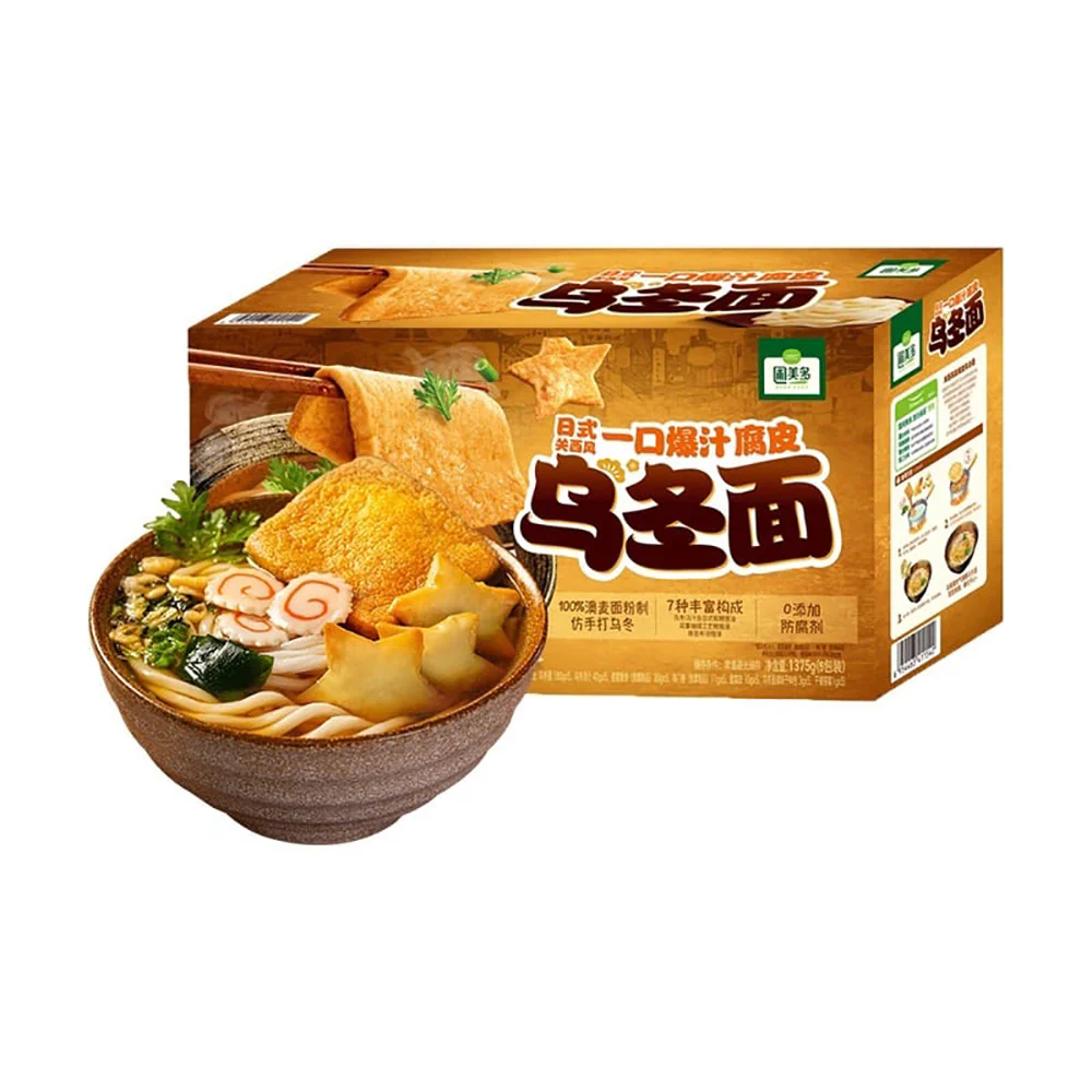 Pumeiduo Udon with Fried Tofu Skin in Japanese Bonito Broth – 5-Pack, 1.375kg