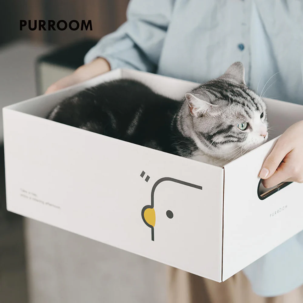 Purroom New Cat Scratching Box - Chicken Pattern - Image 2