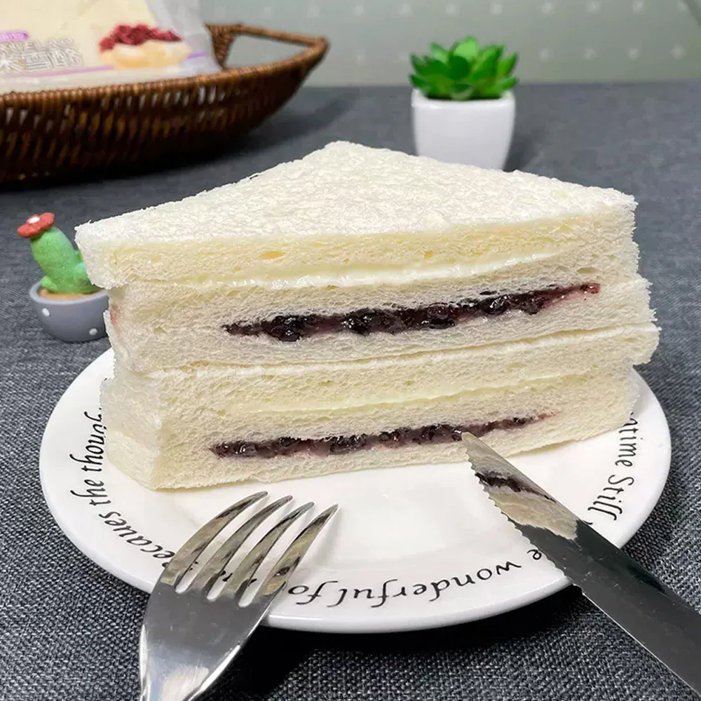 Qianbeiwu Purple Rice Snow Cream Sandwich Bread - Box of 2.4kg - Image 3