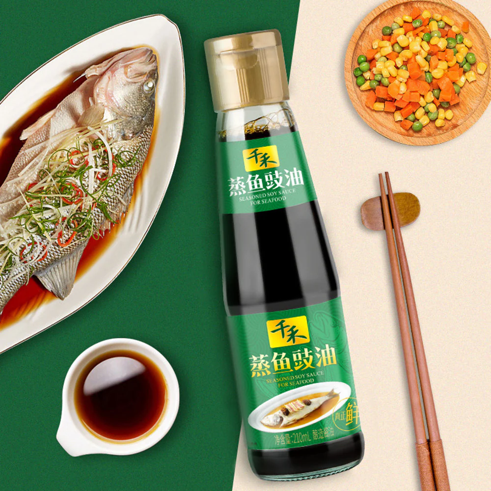 Qianhe Seasoned Soy Sauce for Seafood 210ml - Steamed Fish Soy Sauce - Image 3