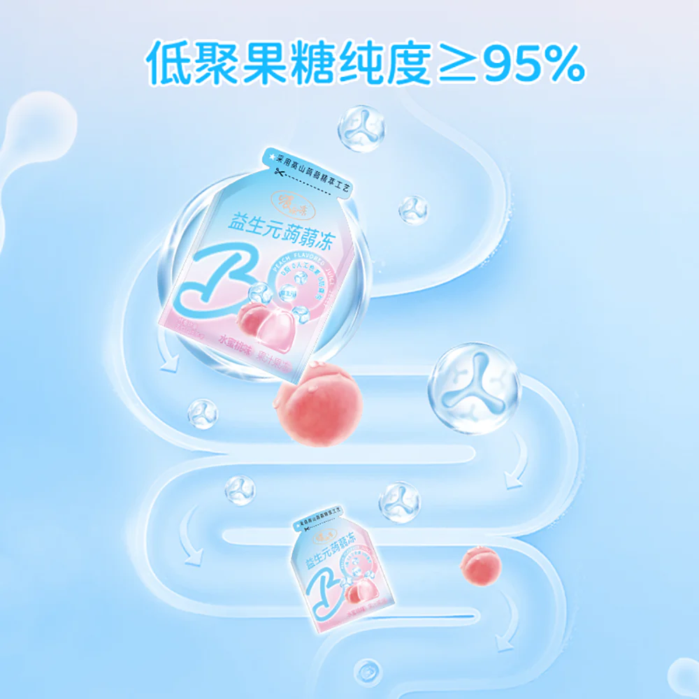 Qiaqia Bo Frozen Probiotic Konjac Jelly Peach Flavor - 120g - Image 2