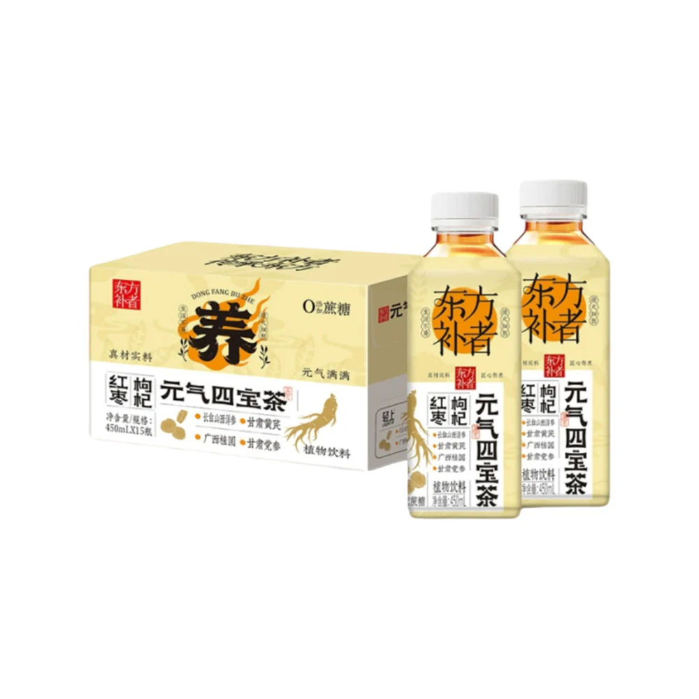Qing Shang Dong Fang Buzhe Red Date & Goji ‘Four Treasures’ Energy Tea - 450ml x 15 Bottles