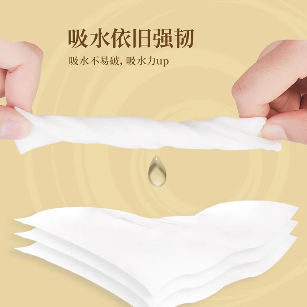 Qingfeng Gold Series Natural Wood Pulp Tissues 3-Ply 130 Sheets x 6 Packs x 2 - Image 4