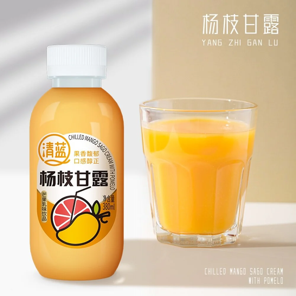 Qinglan Chilled Mango Sago Cream with Pomelo - 380ml - Image 3