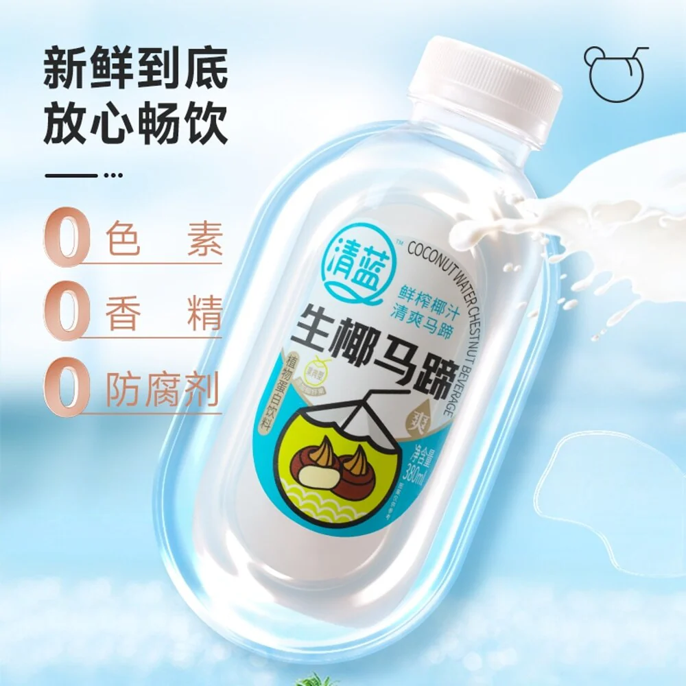 Qinglan Coconut & Water Chestnut Plant-Based Drink – 380ml × 15 Bottles (Carton) - Image 2