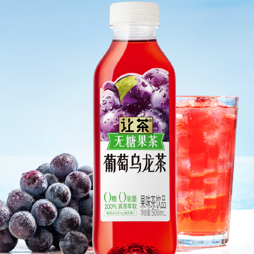 Rang Cha Sugar-Free Grape Oolong Tea 500ml - Zero Sugar Fruit Tea - Image 3