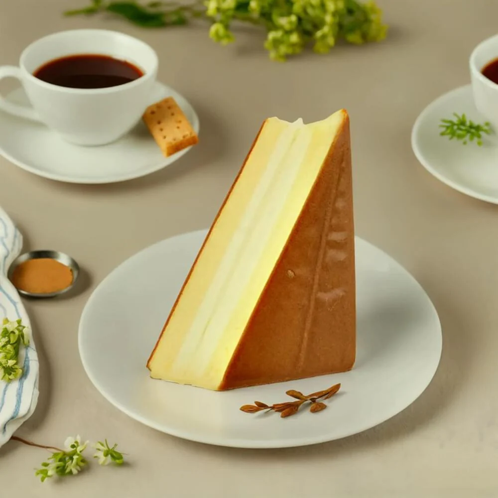 Ranli Jin Shan Jiao Cheese-Flavoured Sponge Cake 95g - Soft Snack Cake Bar - Image 2