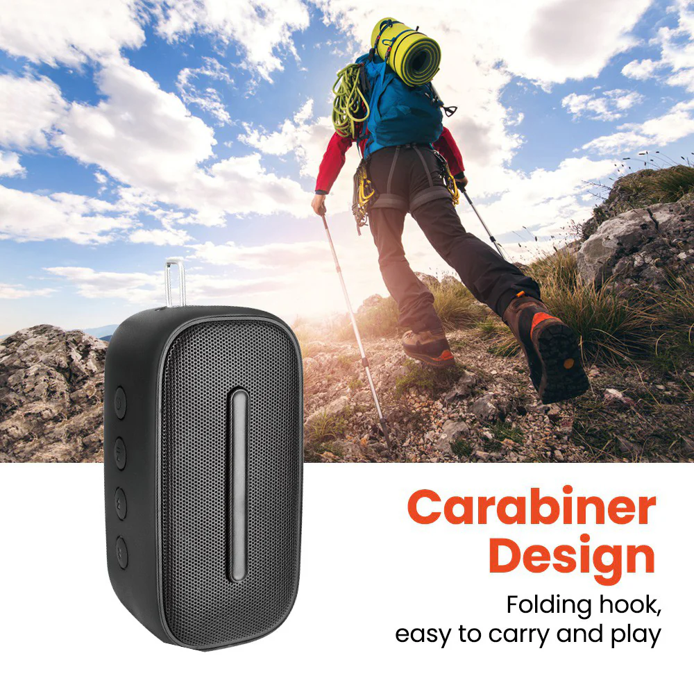 Redefine Outdoor Portable IP67 Waterproof Speaker - Black - Image 4