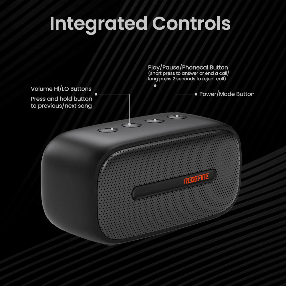 Redefine Outdoor Portable IP67 Waterproof Speaker - Black - Image 5