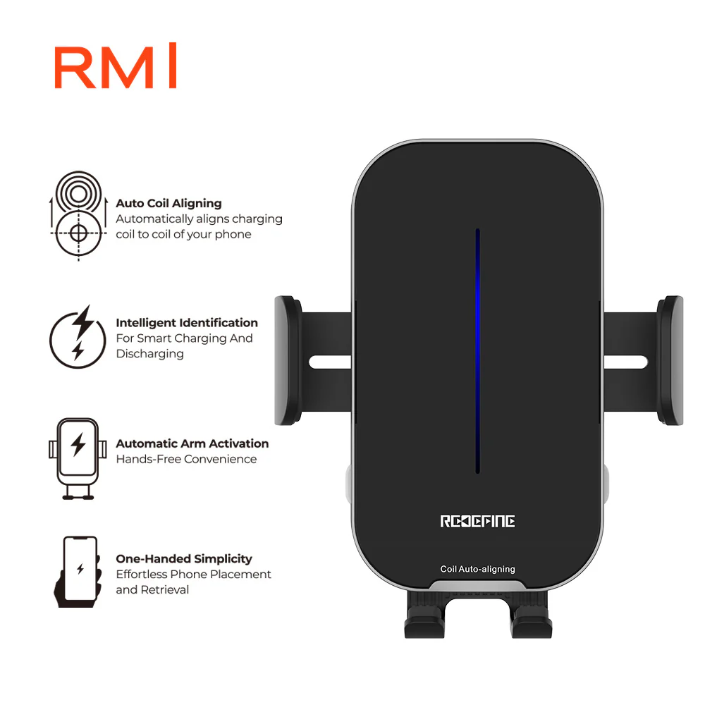 Redefine Wireless Car Charger Mount - Black - Image 2
