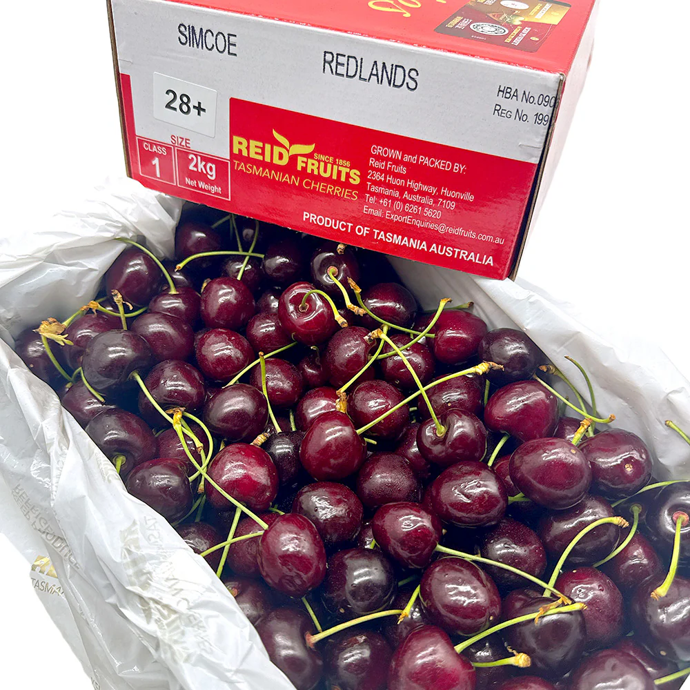 Reid Fruits Tasmanian Cherries Gift Box 28mm+ - 2kg - Image 3