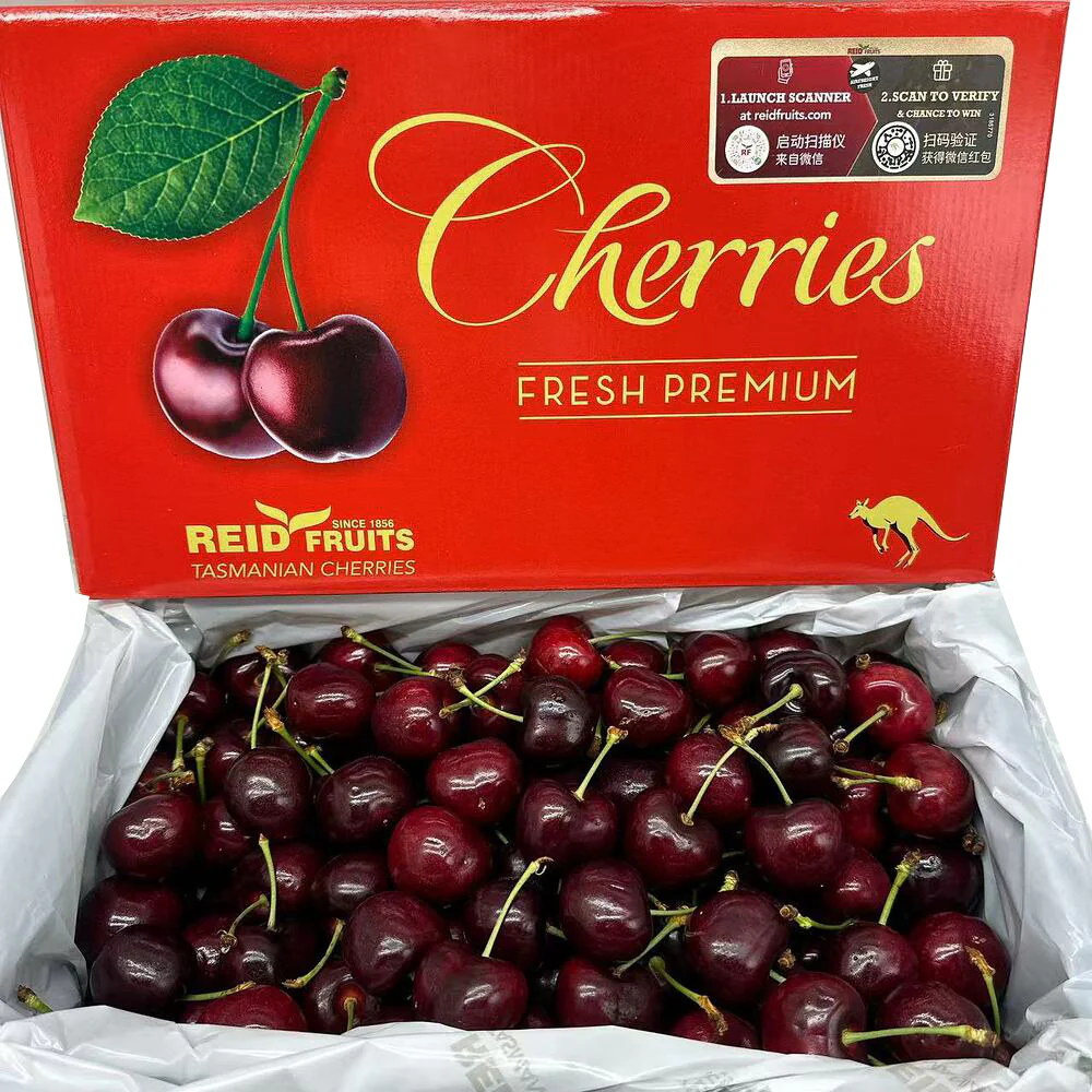Reid Fruits Tasmanian Dark Cherries Gift Box 32mm+ 2kg - Image 5
