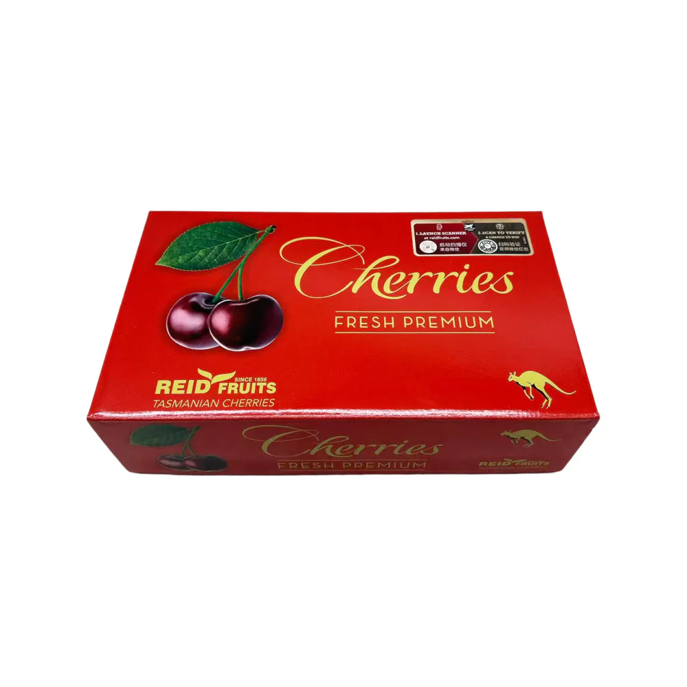 Reid Fruits Tasmanian Dark Cherries Gift Box 32mm+ 2kg - Image 6