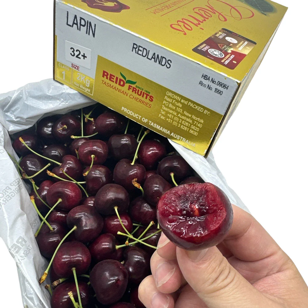 Reid Fruits Tasmanian Lapin Cherries Gift Box - 32mm+ 2kg - Image 2