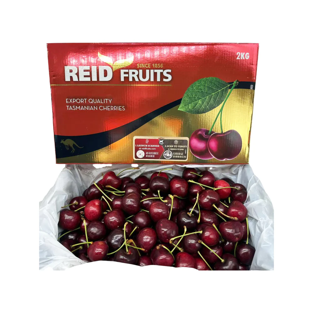 Reid Fruits Tasmanian Lapin Cherries Gift Box 32mm+ 2kg
