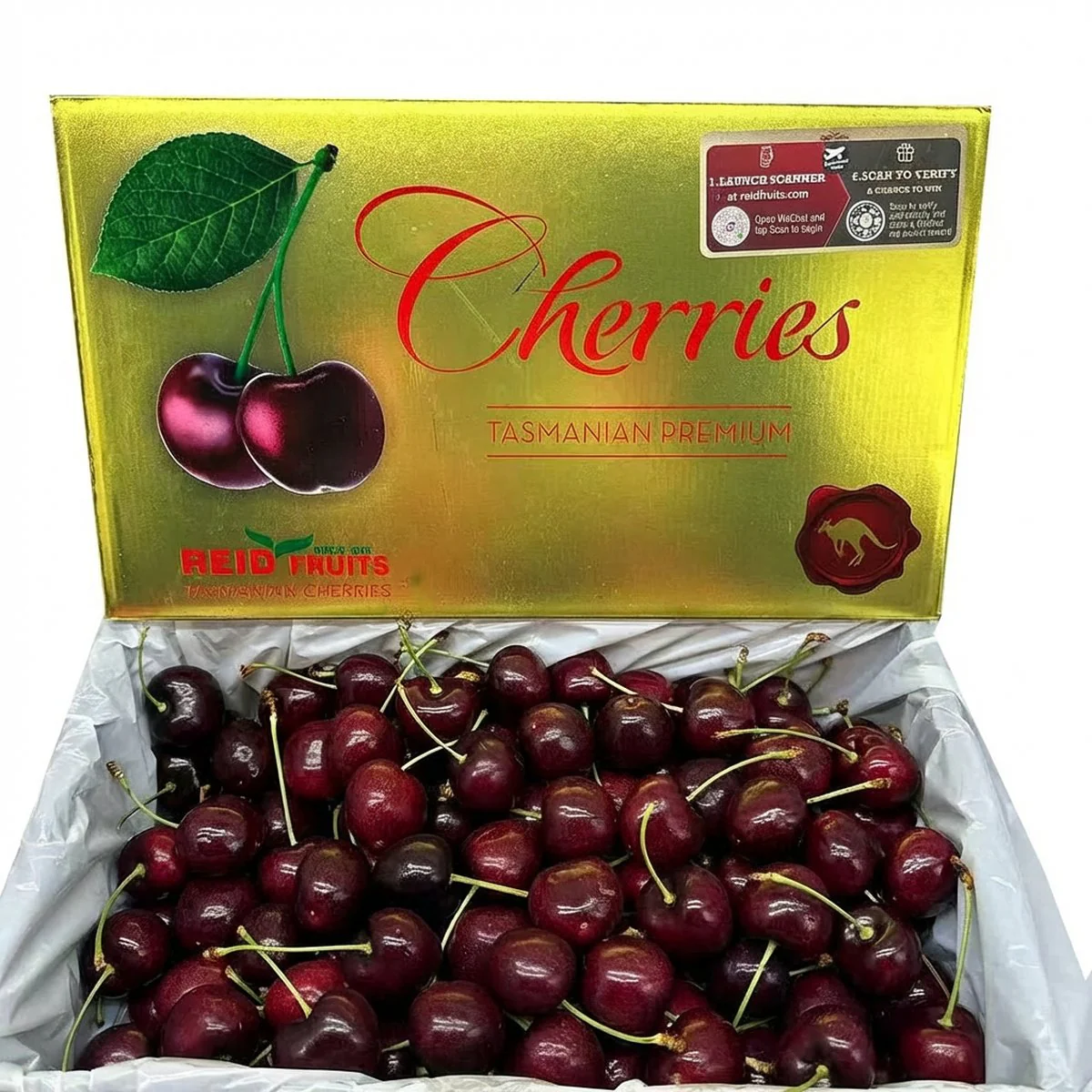 Reid Fruits Tasmanian Premium Cherries 30mm+ – Gift Box 2kg