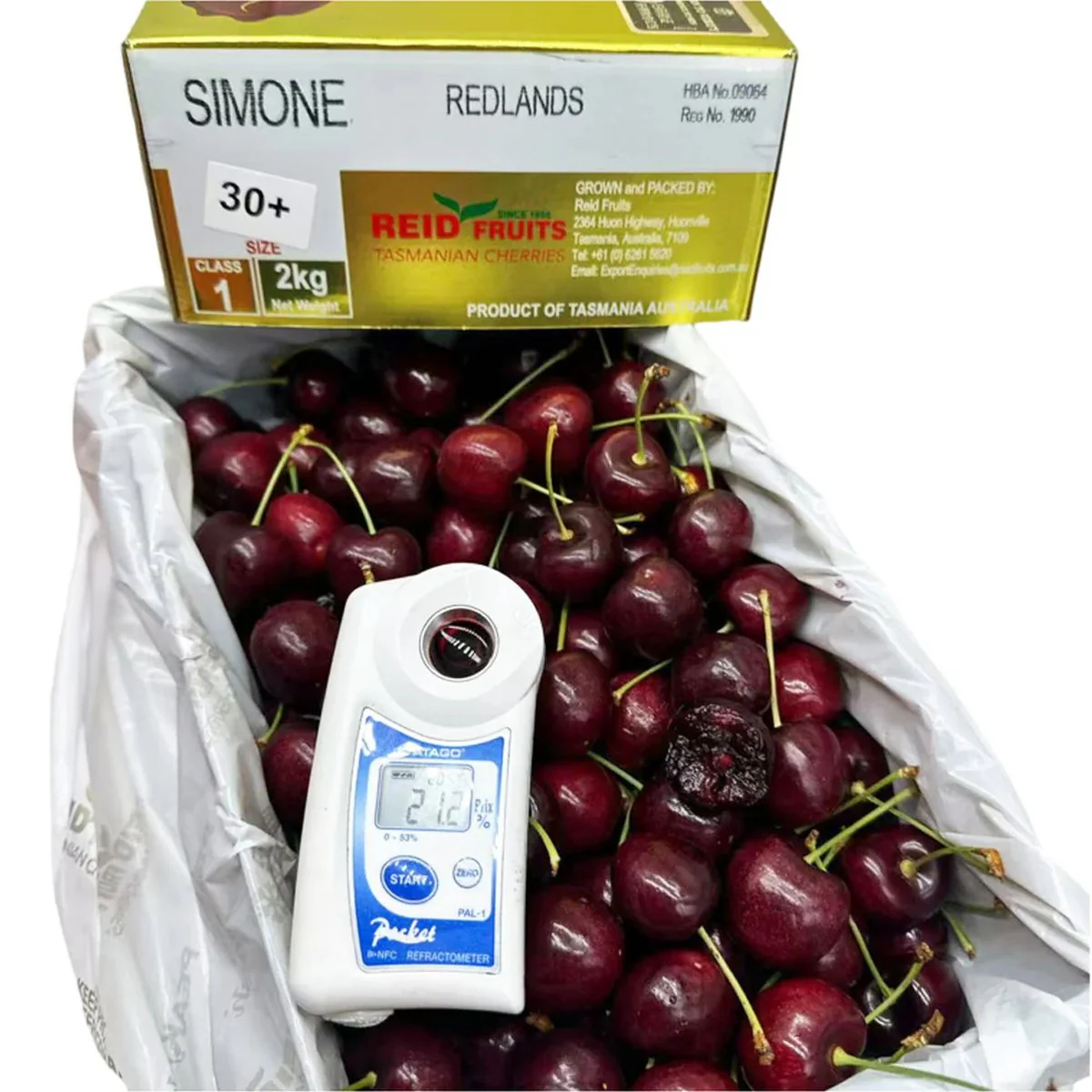 Reid Fruits Tasmanian Premium Cherries 30mm+ – Gift Box 2kg - Image 2