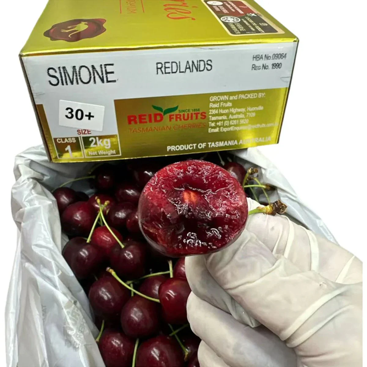Reid Fruits Tasmanian Premium Cherries 30mm+ – Gift Box 2kg - Image 4