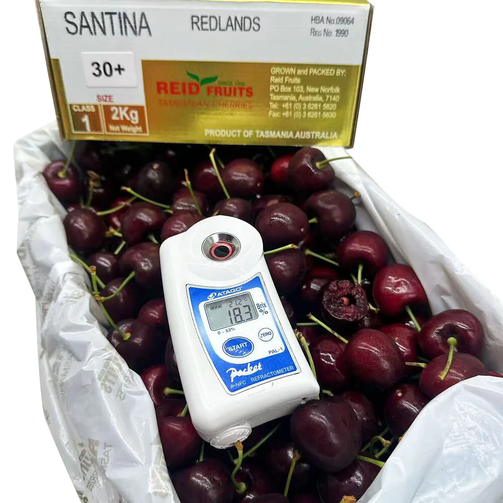 Reid Fruits Tasmanian Santina Cherries 30mm+ Gold Gift Box 2kg - Image 2