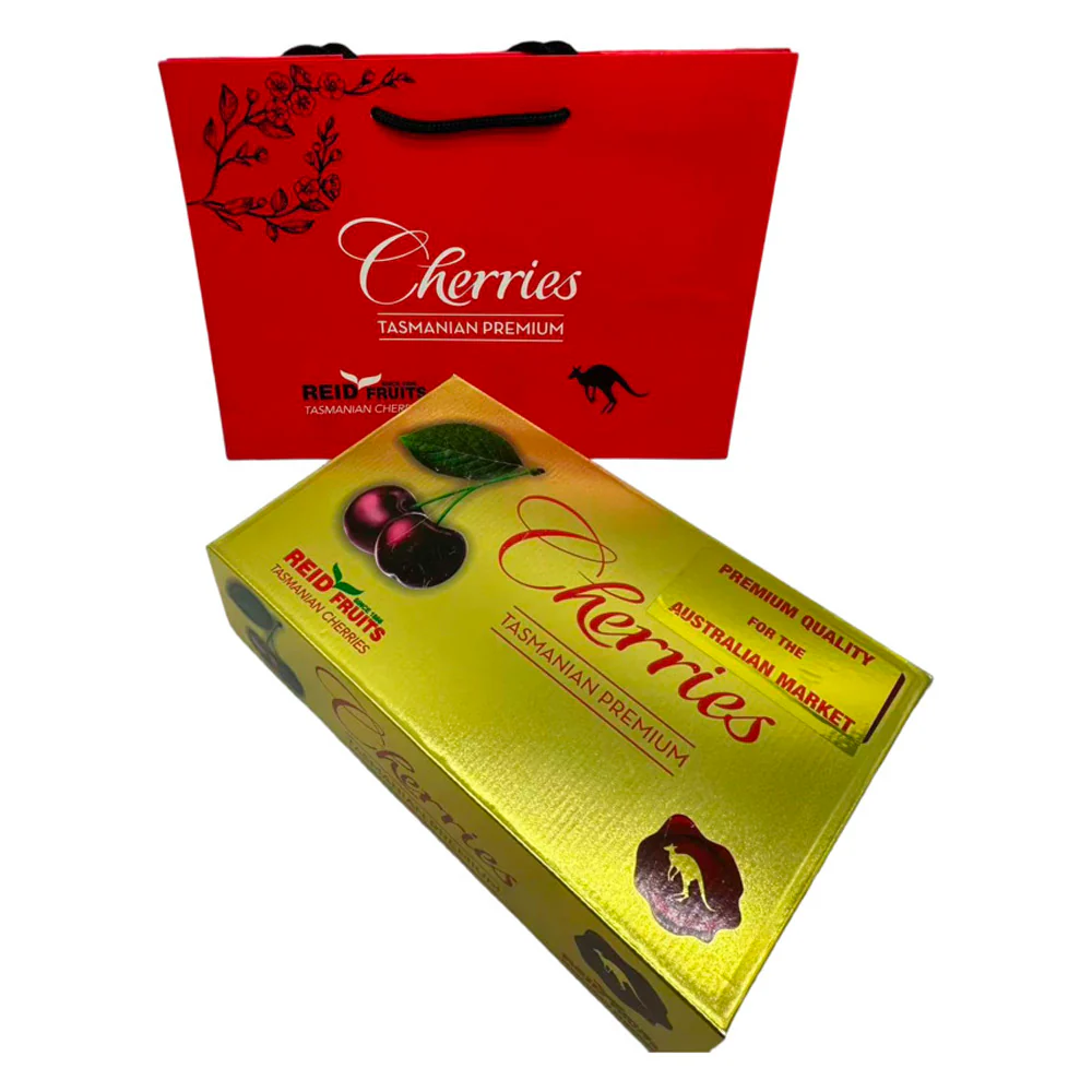 Reid Fruits Tasmanian Simcoe Cherries Gift Box 30mm+ – 1kg - Image 5