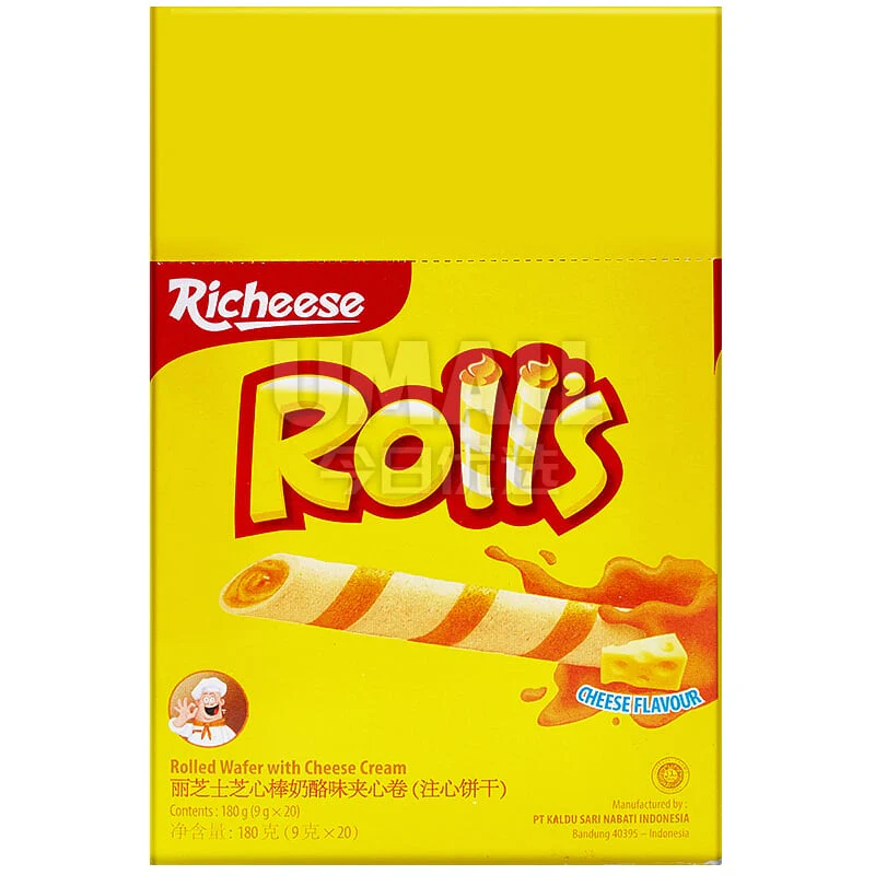 Richeese Cheese Flavored Wafer Rolls - 180g