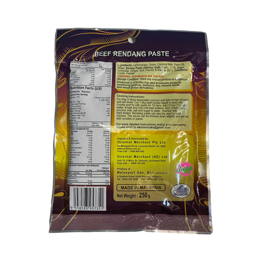 Richmond Beef Rendang Paste 250g - Image 2