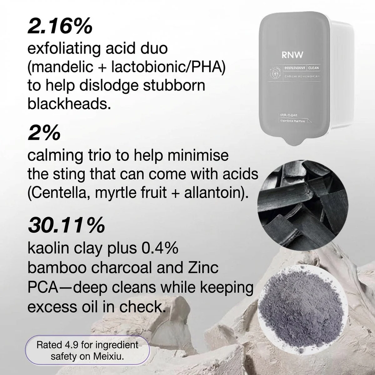 RNW Dual-Color Cleansing Mud Mask - 120g - Image 2