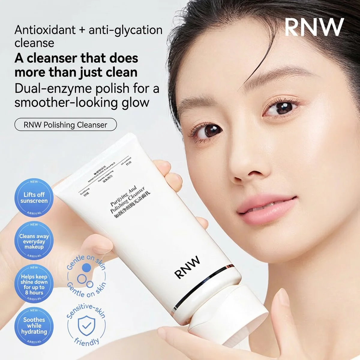 RNW Purifying & Polishing Cleanser 150ml – Gentle Face Wash for Sensitive Skin - Image 5