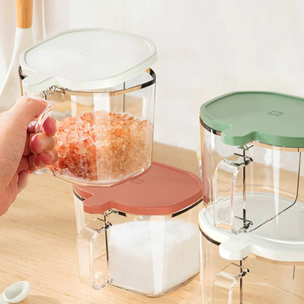 Robo Dual-Compartment Spice Box in Elegant White, 500ml - Image 2