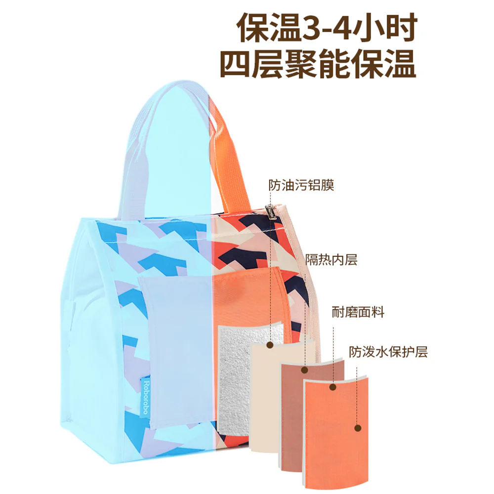 Robo Lunch Box Bag in Random Green/Orange Colour - Image 5