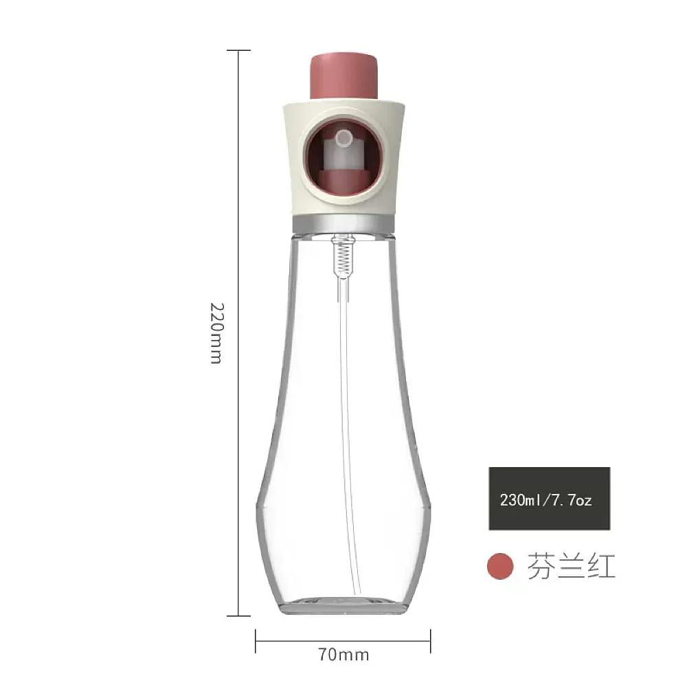 Robo Rotating Dust-Proof Oil Spray Bottle in Finnish Red, 230ml - Image 3