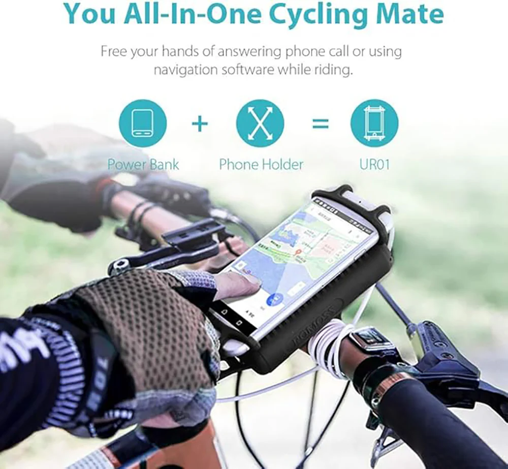 Romoss Four-Arm Clamp Bicycle Phone Holder - Image 2