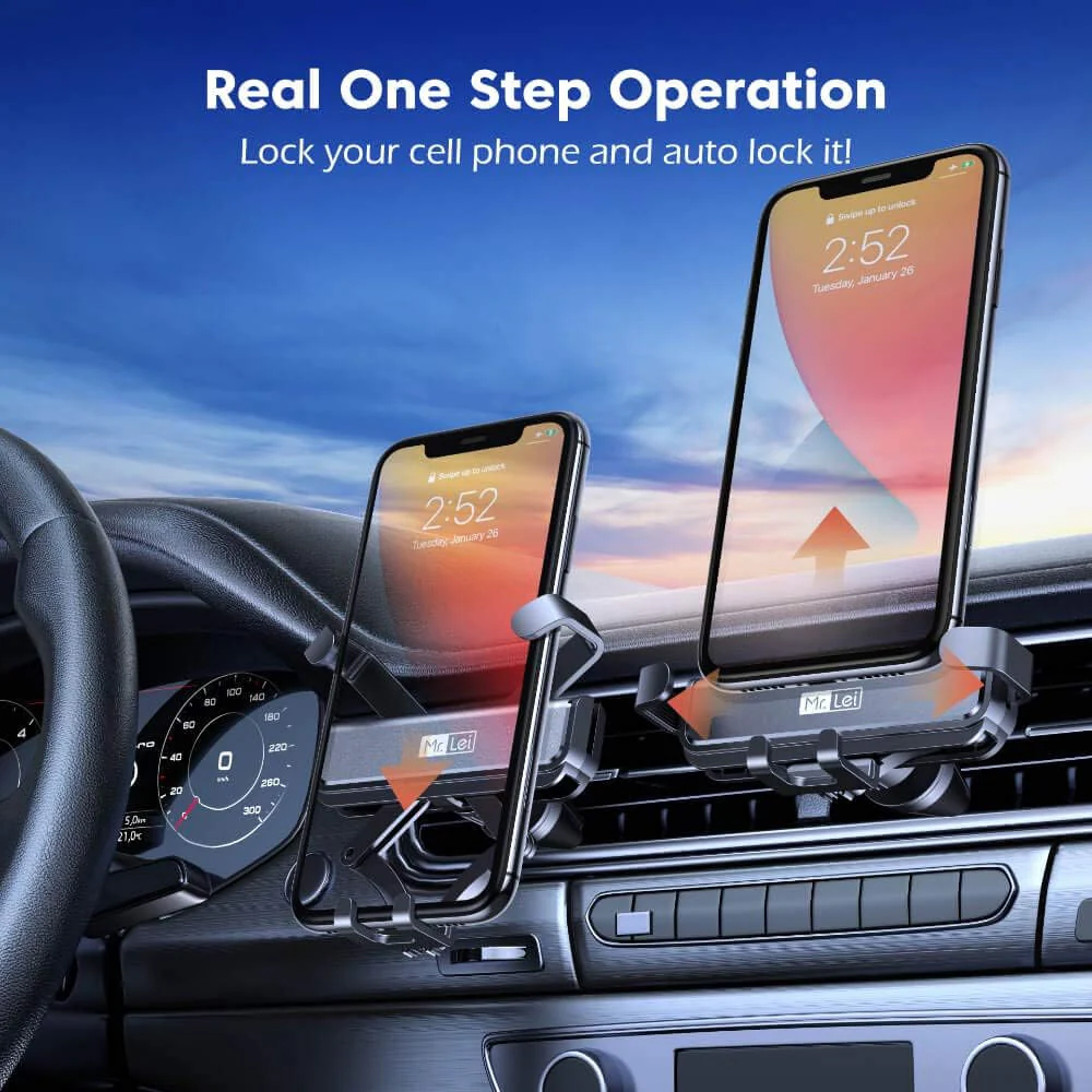 Romoss Gravity Car Mount Black - Air Vent Version - Image 5
