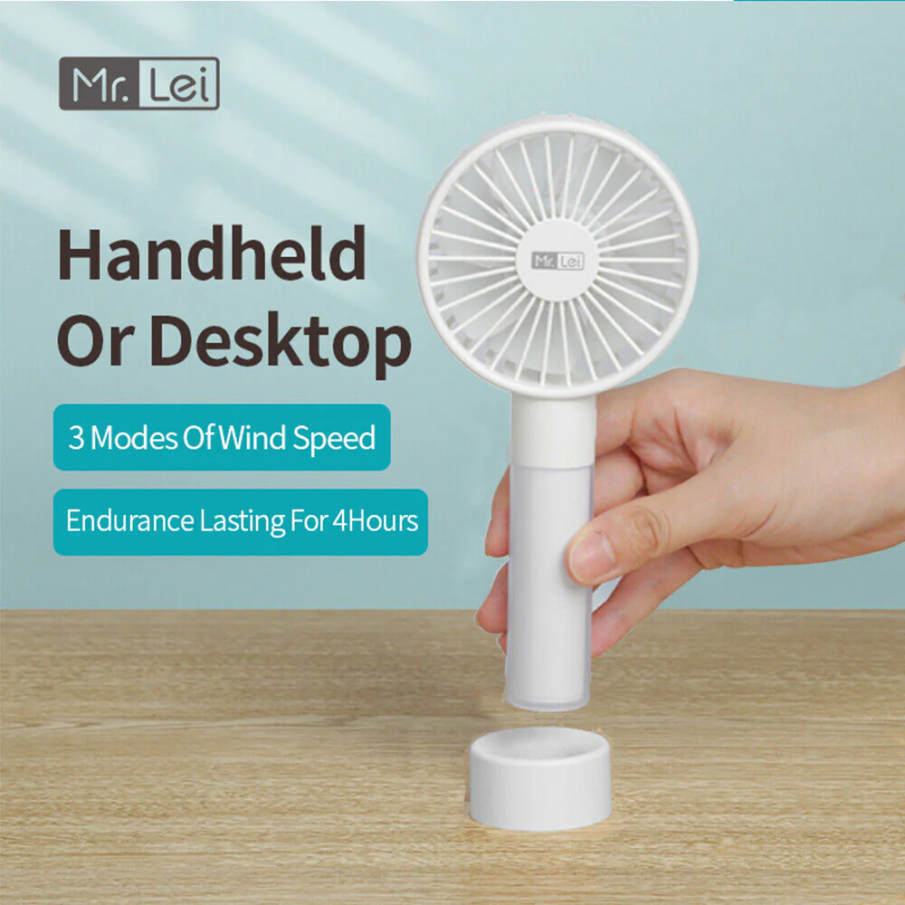 Romoss Mini USB Rechargeable Handheld Fan - Pink - Image 3
