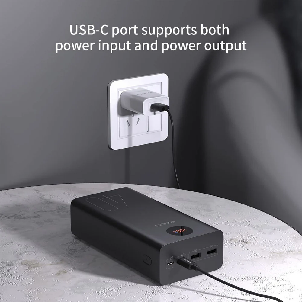 Romoss PEA40 40000mAh 18W Portable Power Bank - Black - Image 5