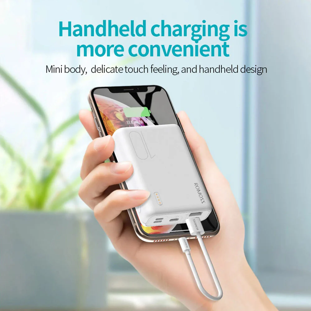 Romoss Simple10 10000mAh Power Bank - White - Image 2