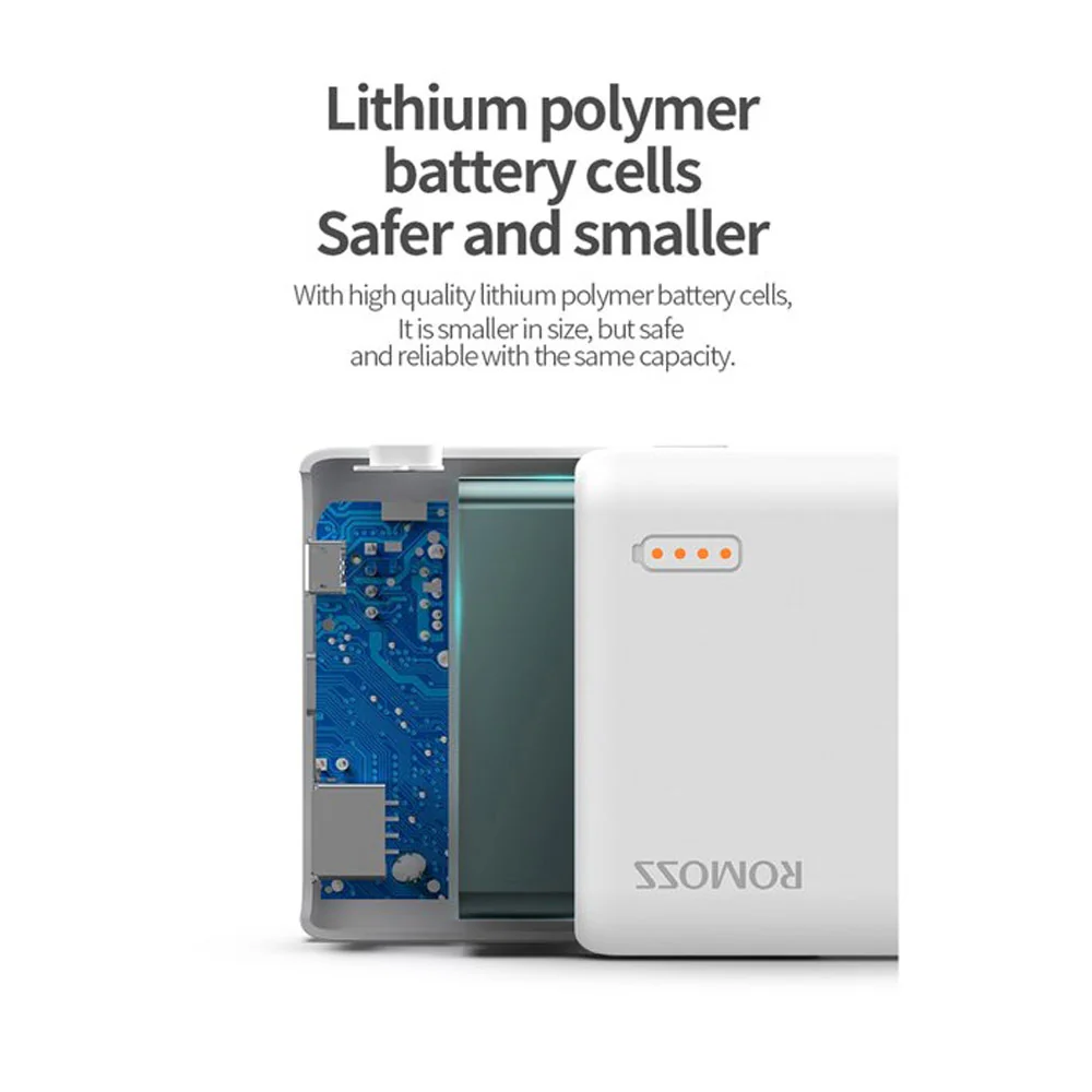 Romoss Simple20 20000mAh Ultra-Fast Charging Power Bank - White - Image 4