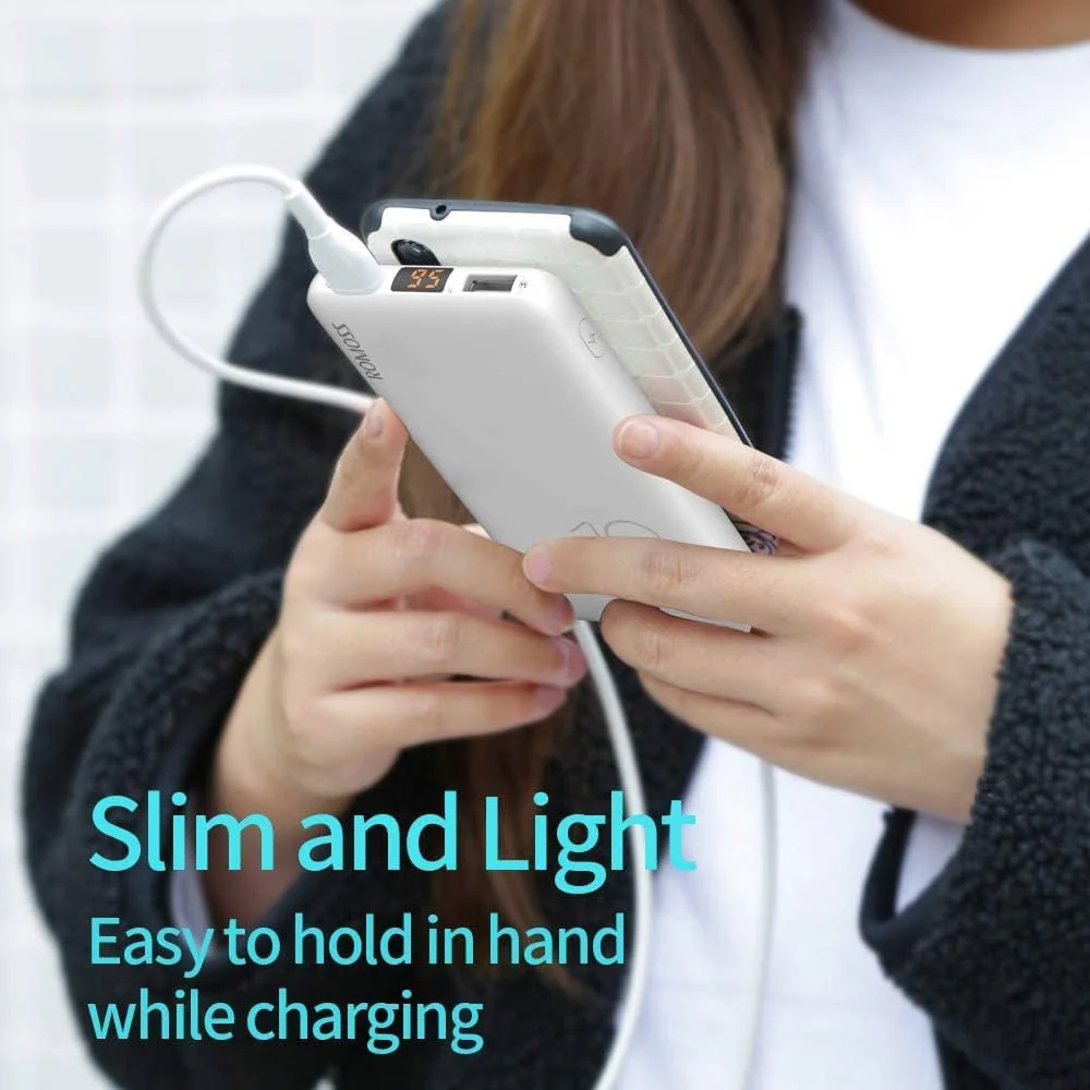 Romoss Ultra-Slim Portable Power Bank 10000mAh - White - Image 5