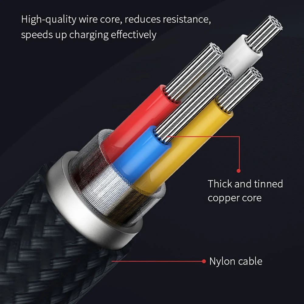 Romoss USB to Lightning 2.4A Data Cable 1m - Black - Image 5