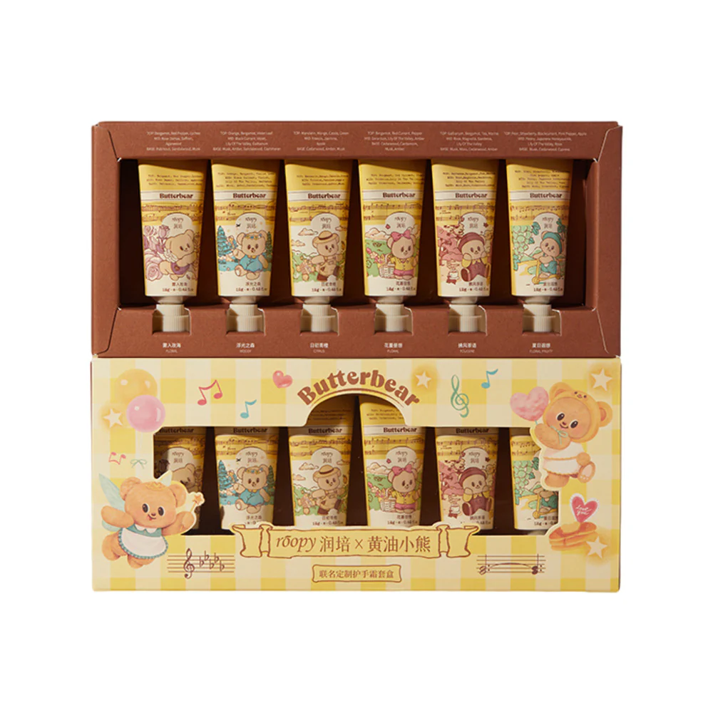 Roopy x Butterbear Hand Cream Set - 12g x 6