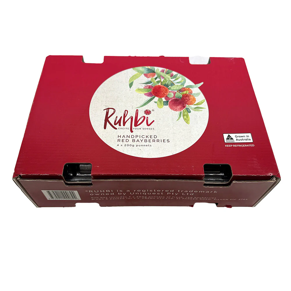 Rubbi Fresh Red Bayberries - Box of 4 Packs - Image 6