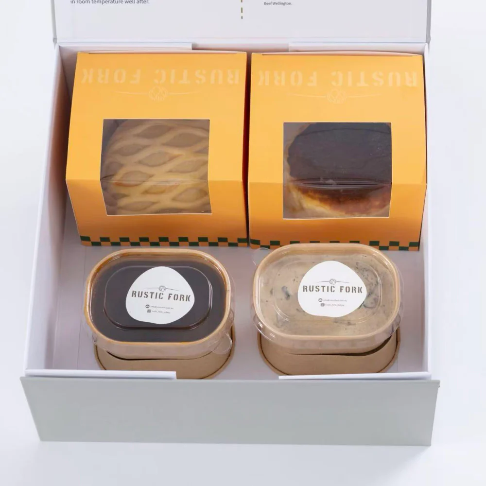 Rustic Fork Mini Beef Wellington (1 Serving) & 4-Inch Cheesecake Set with 2 Signature Sauces – Frozen
